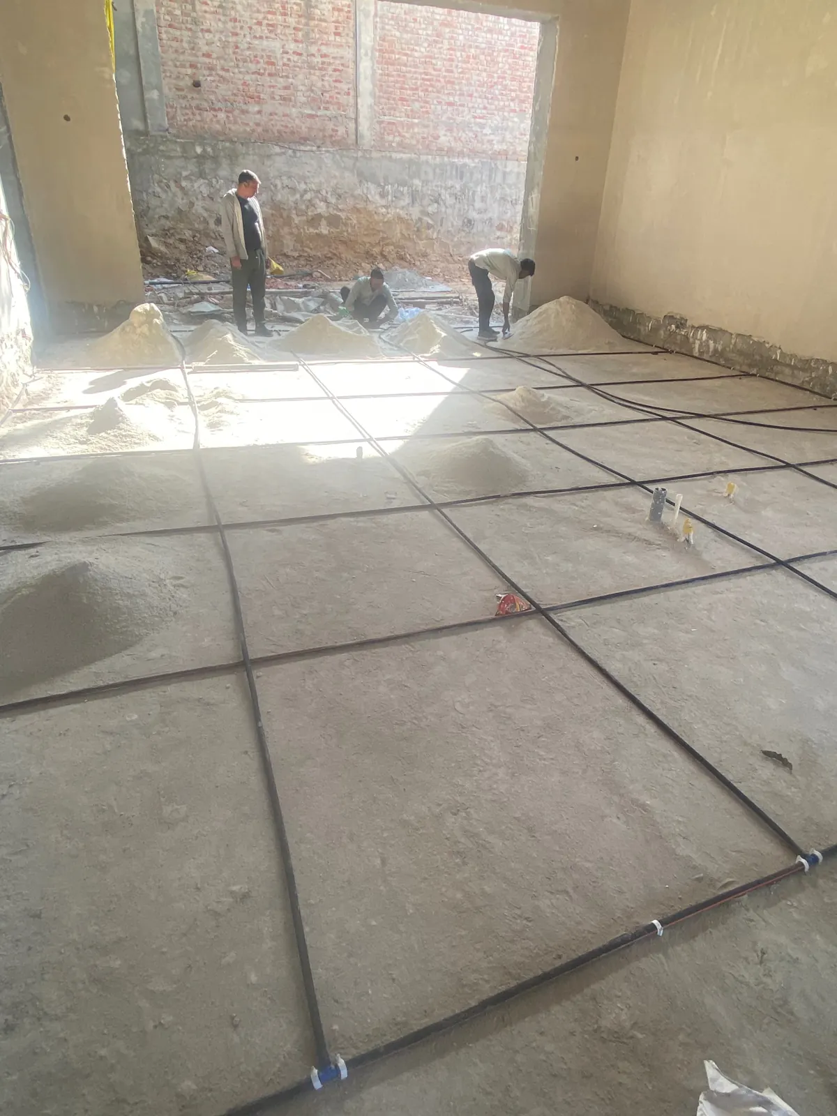 Termite piping before flooring